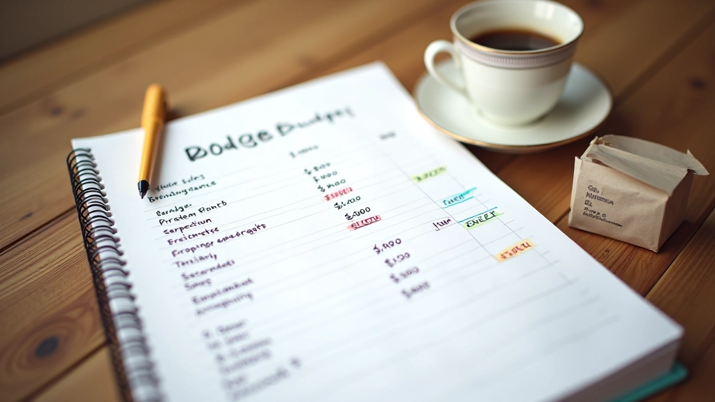 Tableau avec colonnes montrant la répartition du budget cadeaux par occasion et personne