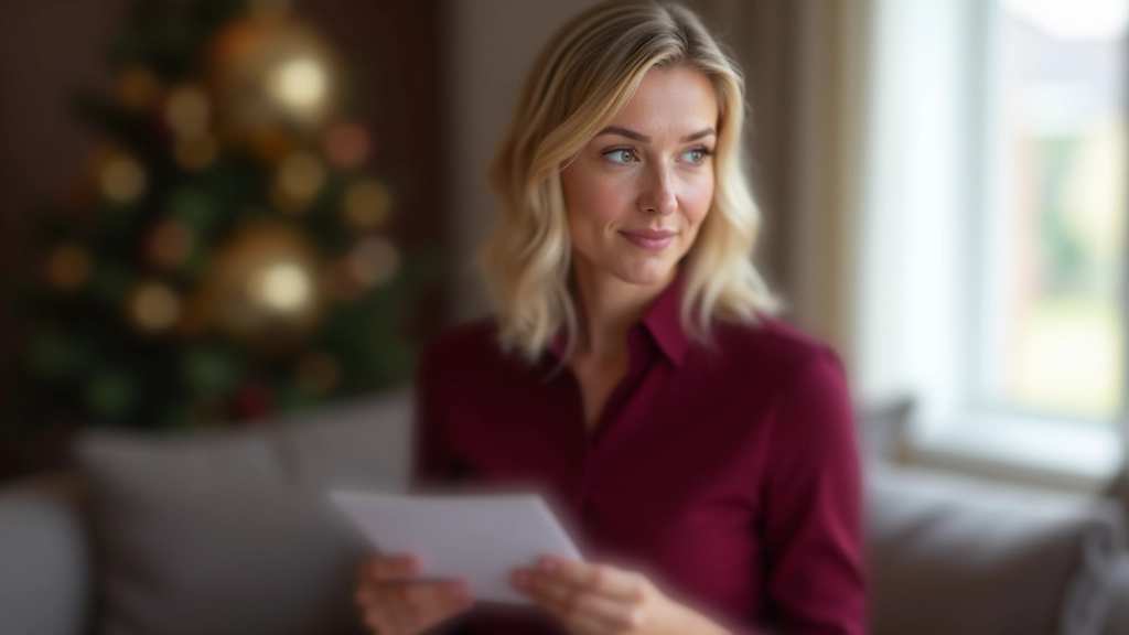 Personne tenant une liste de cadeaux avec des options d'alternatives plus économiques écrites à côté